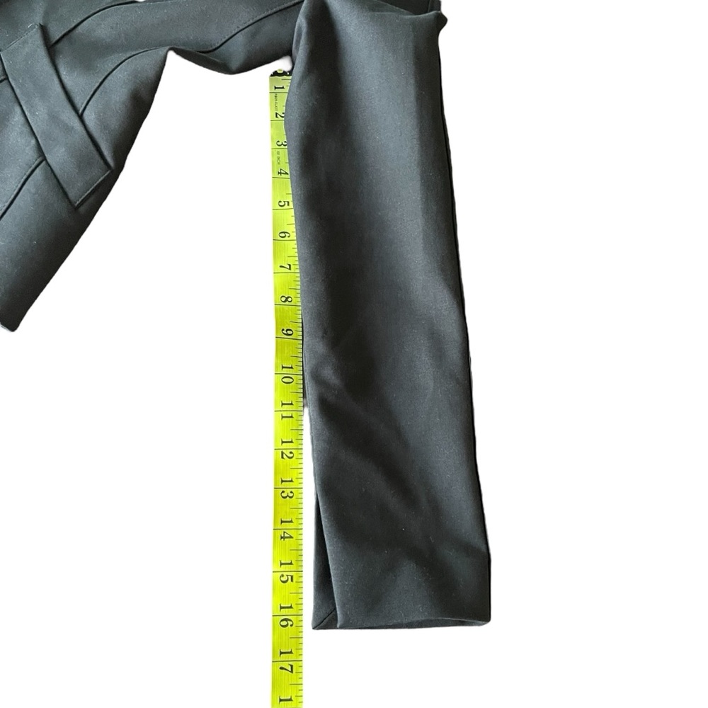 Judith & Charles Black Fitted No Lapel Clip Closure Blazer Jacket (2) - Picture 11 of 12